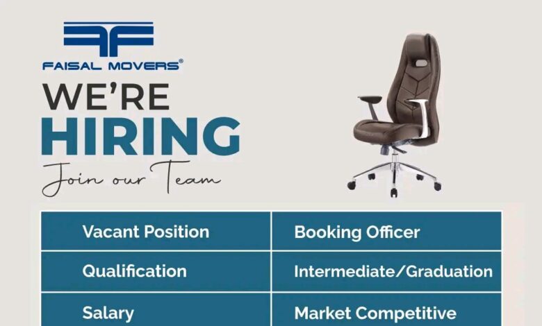Advertisement For Faisal Movers Booking Officer Latest Jobs 2023