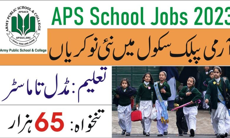 APS&C Army Public School & College Latest Teaching Staff Jobs 2023
