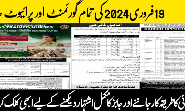 Today All Jobs 19 February 2024