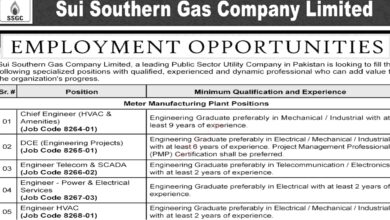 SSGC Latest Employement Opportunities 2024