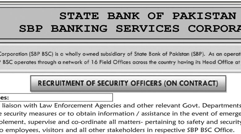 SBP State Bank Of Pakistan Latest Employement Opportunities 2024