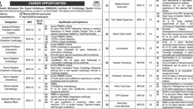 SMBZAN Institute of Cardiology Latest Career Opportunities 2024