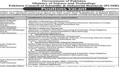 Ministry Of Science & Technology Latest Employement Opportunities 2024