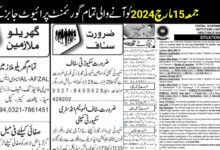 Today Friday 15 March 2024 All Newspaper Jobs Public & Private