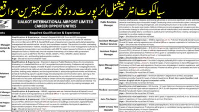 Sialkot International Airport Latest Career Opportunities March 2024