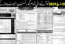 Today Newspaper Jobs Public & Private Monday 18 March 2024