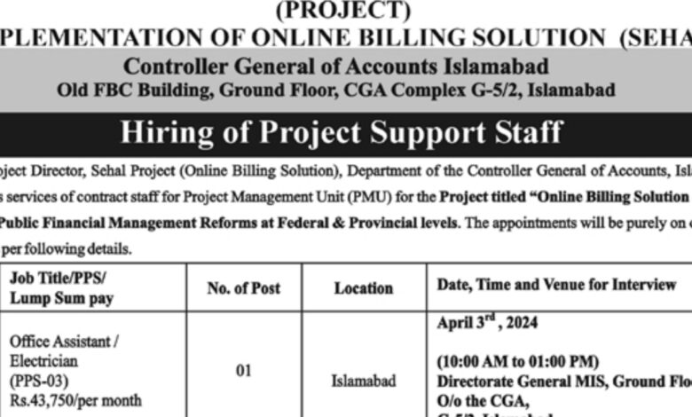 CGA Islamabad Latest Jobs 2024