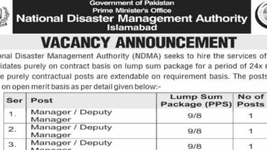 NDMA Islamabad Jobs 2024