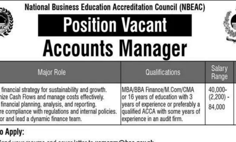 NBEAC Islamabad Jobs 2024