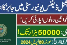 NDU Islamabad Job Opportunities 2024