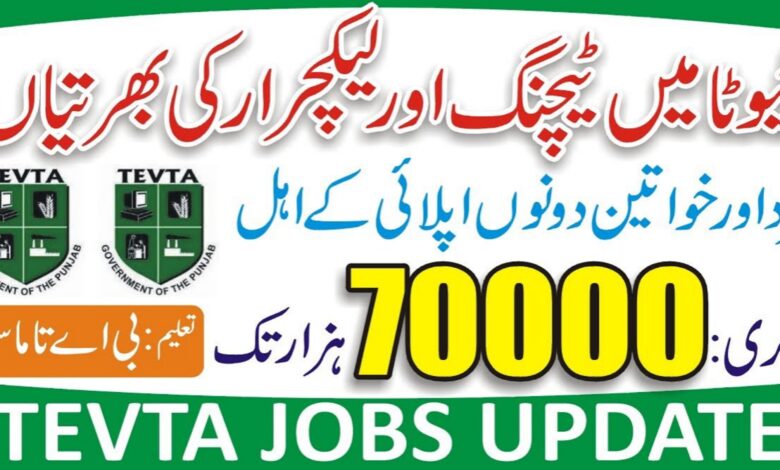 TEVTA Lahore Visiting Instructor (BPS-16) Jobs 2024