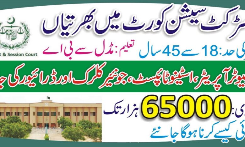 District & Session Court Latest Jobs 2024