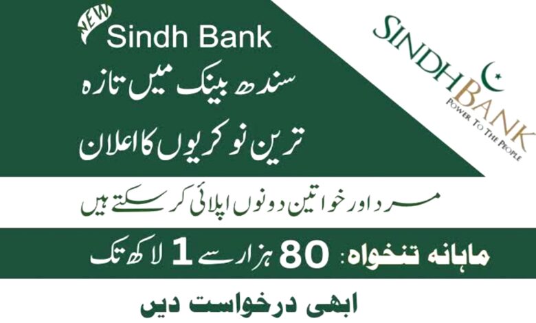 Sindh Bank Career Opportunities 2024