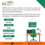 NRSP Microfinance Bank Jobs 2024 