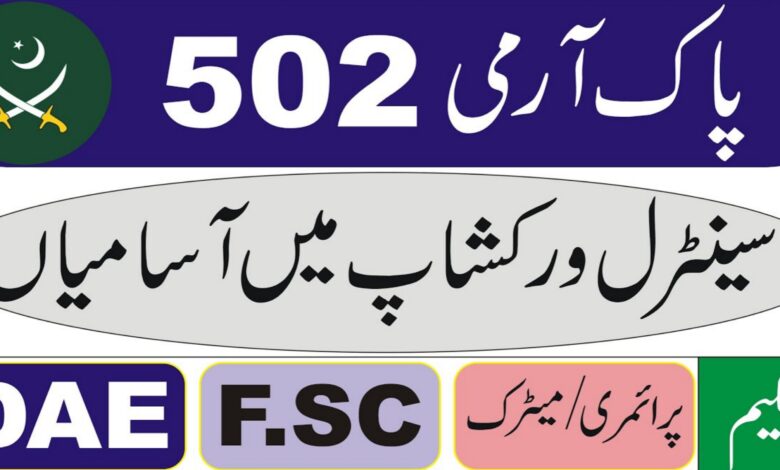 505 Electronic Base Workshop EME Pak Army Rawalpindi Jobs 2024
