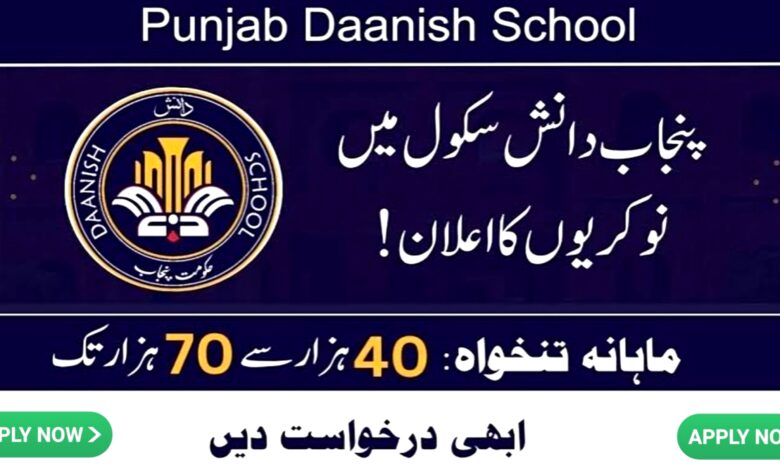 Punjab Daanish Schools & Center Of Excellence Authority Jobs 2024
