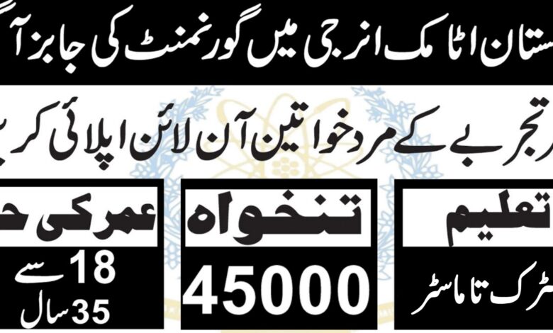 Pakistan Atomic Energy ( Matric To Master ) Jobs 2024