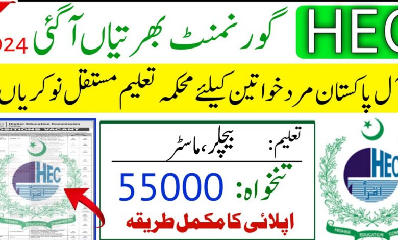 Higher Education Commission HEC Islamabad Jobs 2024