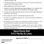 PO Box No. 26 GPO Lahore Jobs 2024 