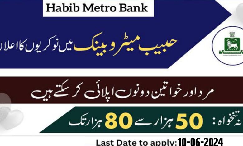 Habib Metro Bank Summer Internship Program Fresh Gradudates Batch 2024