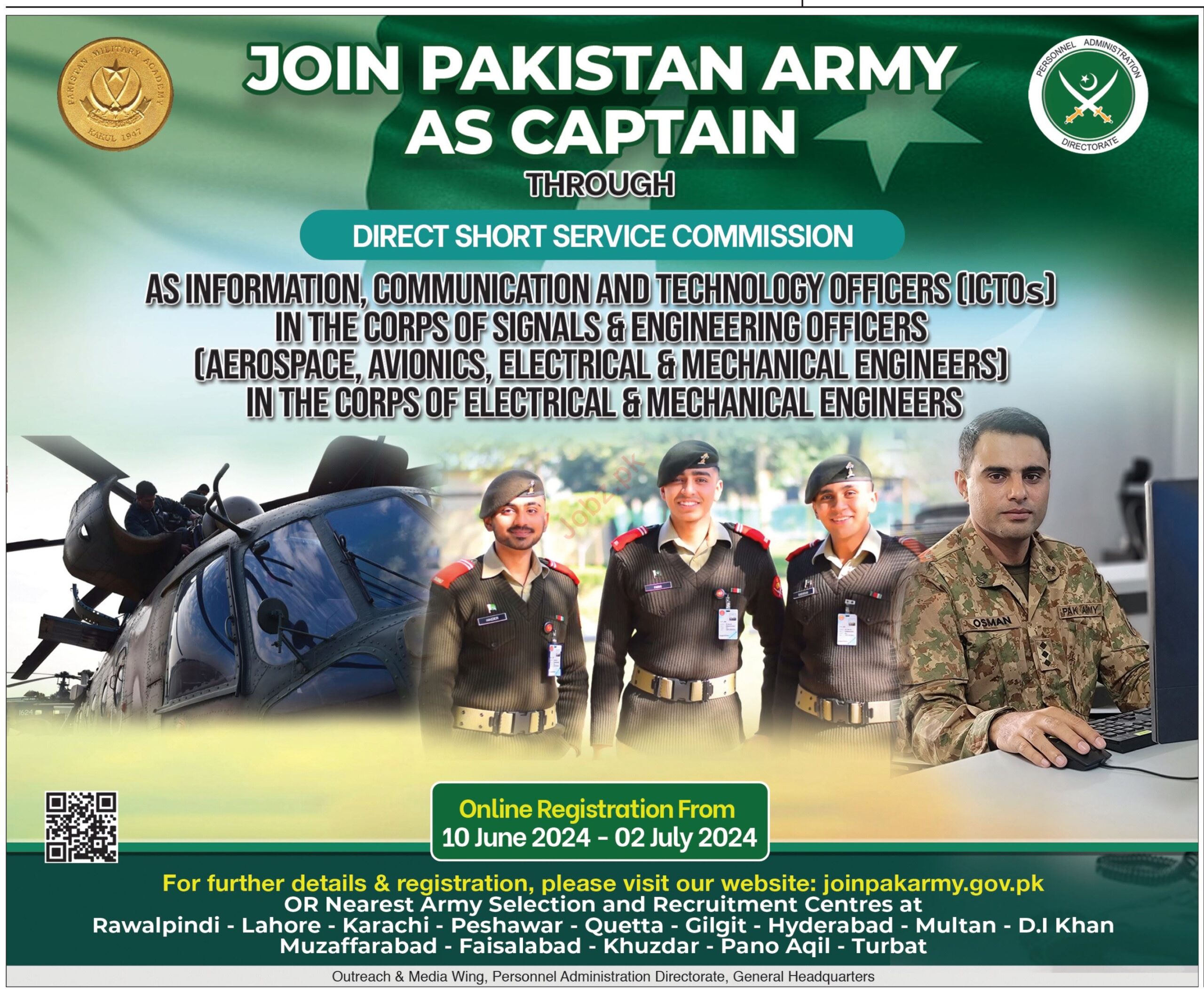 Pakistan Army Captain Jobs 2024