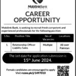 Mobilink Microfinance Bank Ltd Relationship Officer Jobs 2024