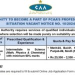 Pakistan Civil Aviation Authority Air Traffic Control Assistant ( SG-05 ) Jobs 2024