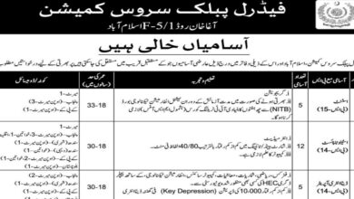 FPSC Federal Public Service Commission Islamabad Jobs 2024