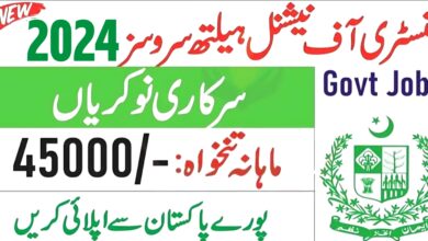 Ministry Of National Health Services Islamabad Jobs 2024