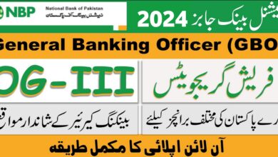 NBP Bank General Banking Officer ( OG-III ) Jobs 2024