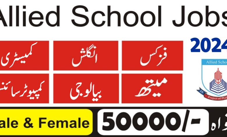 Allied School All Subjects Teaching Staff Jobs July 2024