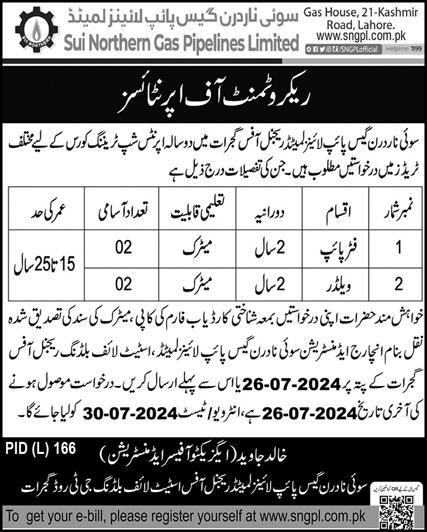 SNGPL Gujrat Jobs 2024