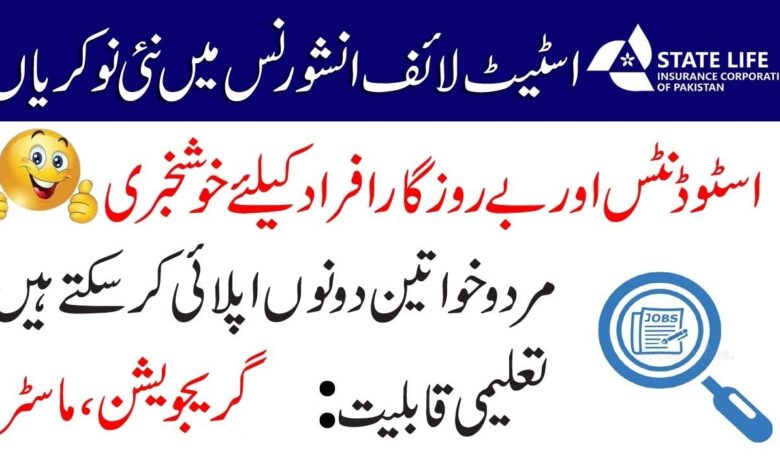 State Life Insurance Corporation Of Pakistan Jobs July 2024