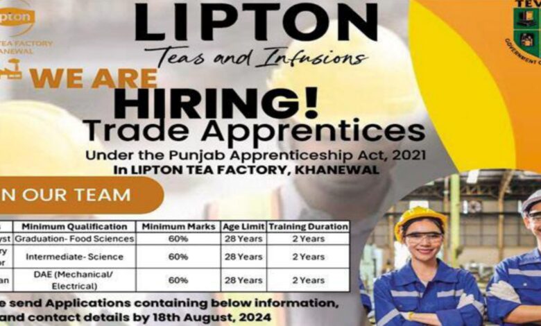 Lipton Tea Factory Khanewal Apprenticeship Program Batch 2024