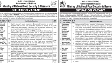 Ministry of National Food Security & Research MNFSR Islamabad Jobs 2024