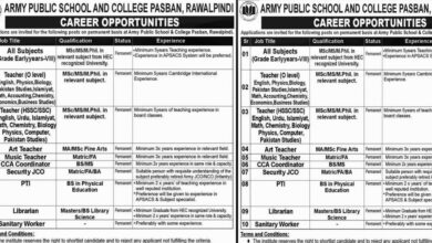 Army Public School & College APS&C Rawalpindi Jobs 2024