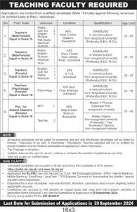 Margala Educational Institute Rawalpindi Jobs Notice 2024