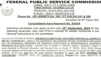 Federal Public Service Commission FPSC Islamabad Jobs 2024