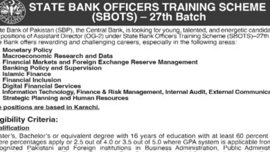 State Bank of Pakistan SBP Karachi Jobs Notice 2024