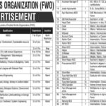 Frontier Works Organization FWO Rawalpindi Jobs Notice 2024