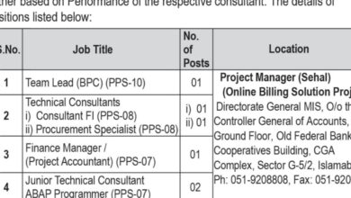 Controller General of Accounts CGA Islamabad Jobs Notice 2024