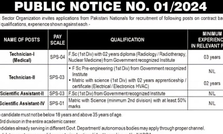 Pakistan Atomic Energy Latest Jobs Notice 2024