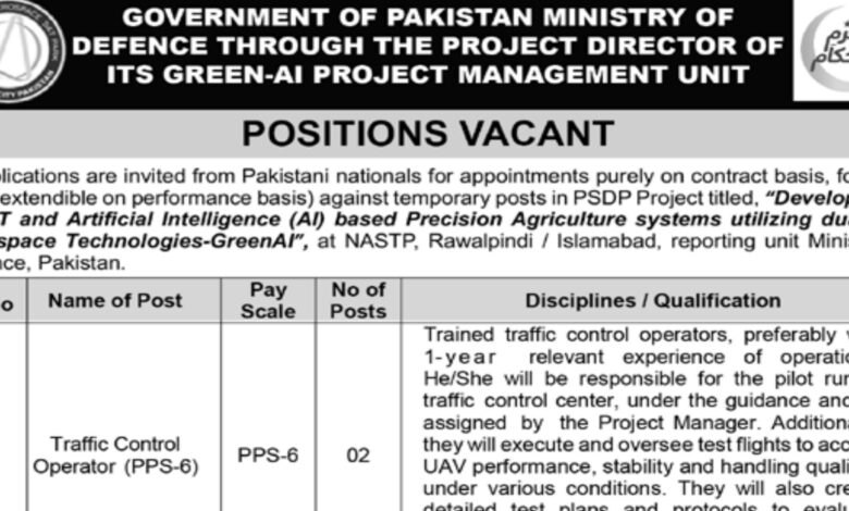 National Aerospace Science & Technology Park NASTP Rawalpindi Jobs Notice 2024