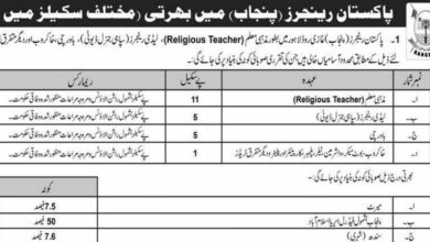 Pakistan Rangers Punjab Jobs Notice 2024