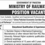 Ministry of Railways Islamabad Jobs Notice 2024