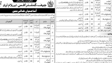 Chief Commissioner Office Islamabad Jobs 2024