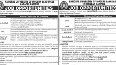 National University of Modern Languages NUML Karachi Jobs 2024