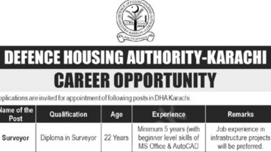 Defence Housing Authority DHA Karachi Jobs 2024