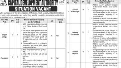 Capital Development Authority CDA Islamabad Jobs 2024