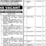 Rawalpindi Women University Jobs 2024